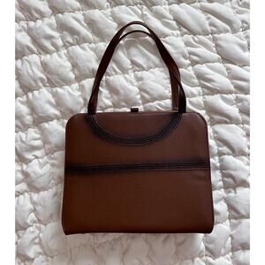 Vintage Brown Retro Handbag Purse Clasp
